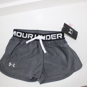 Under Armour Girls Athletic Gray Shorts